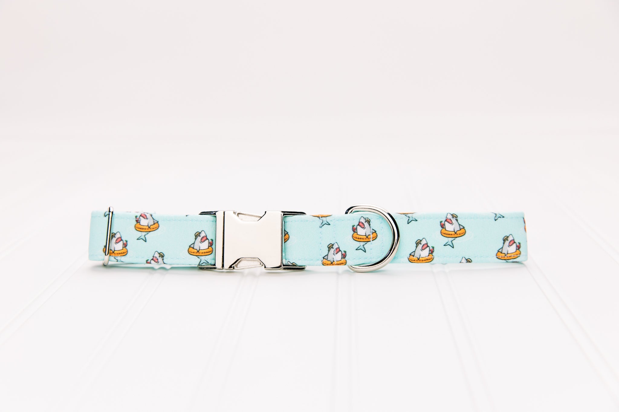 Sharks on Floaties Dog Collar