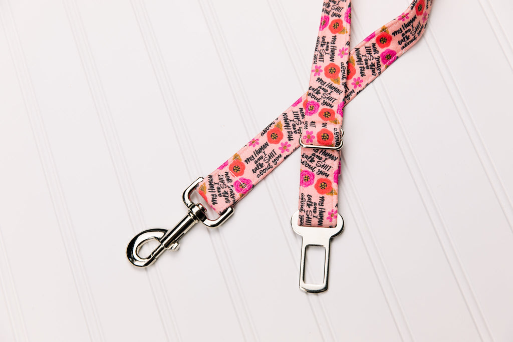 My Human and I Talk Shit About You Dog Seatbelt