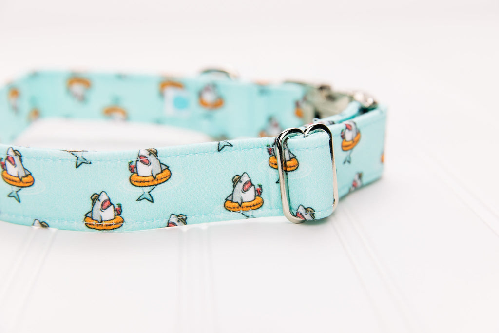 Sharks on Floaties Dog Collar