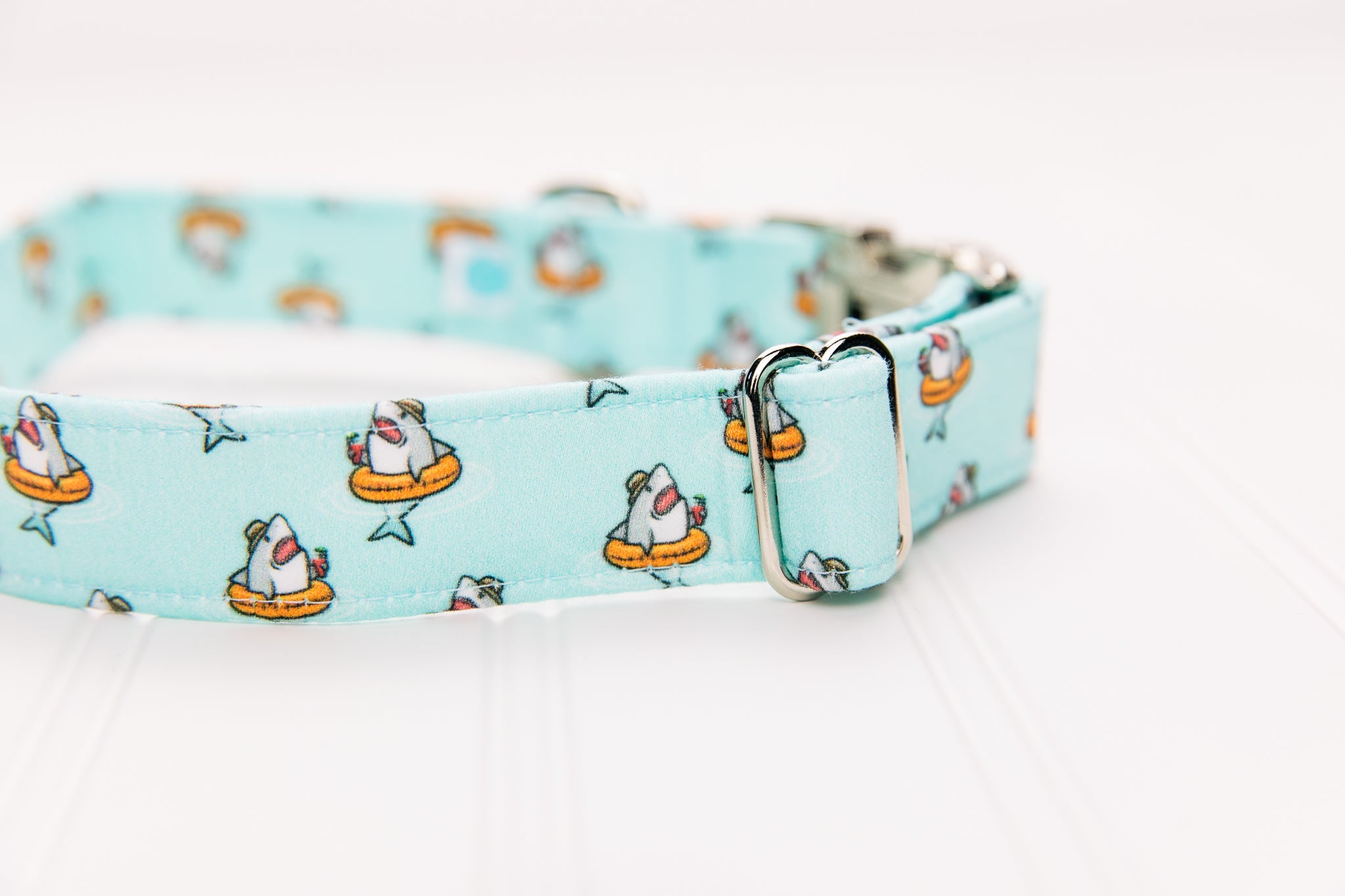 Sharks on Floaties Dog Collar