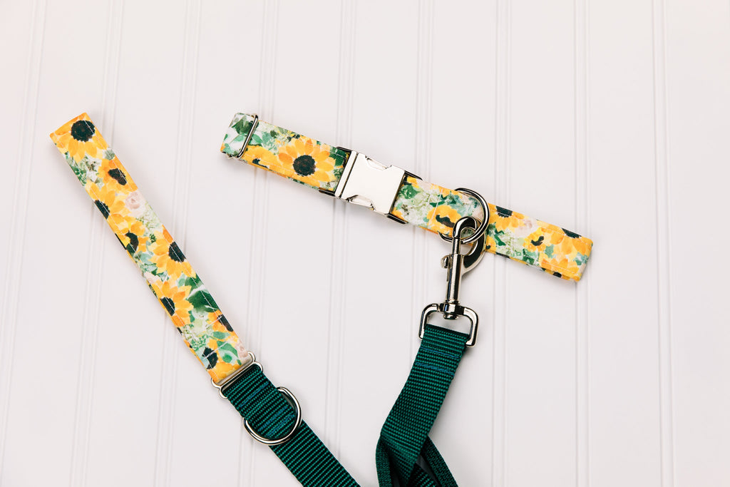 Sunflowers Matching Dog Leash