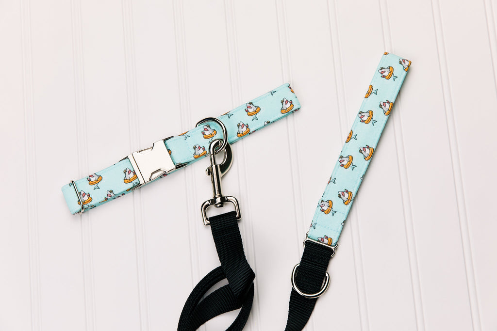 Sharks on Floaties Dog Collar
