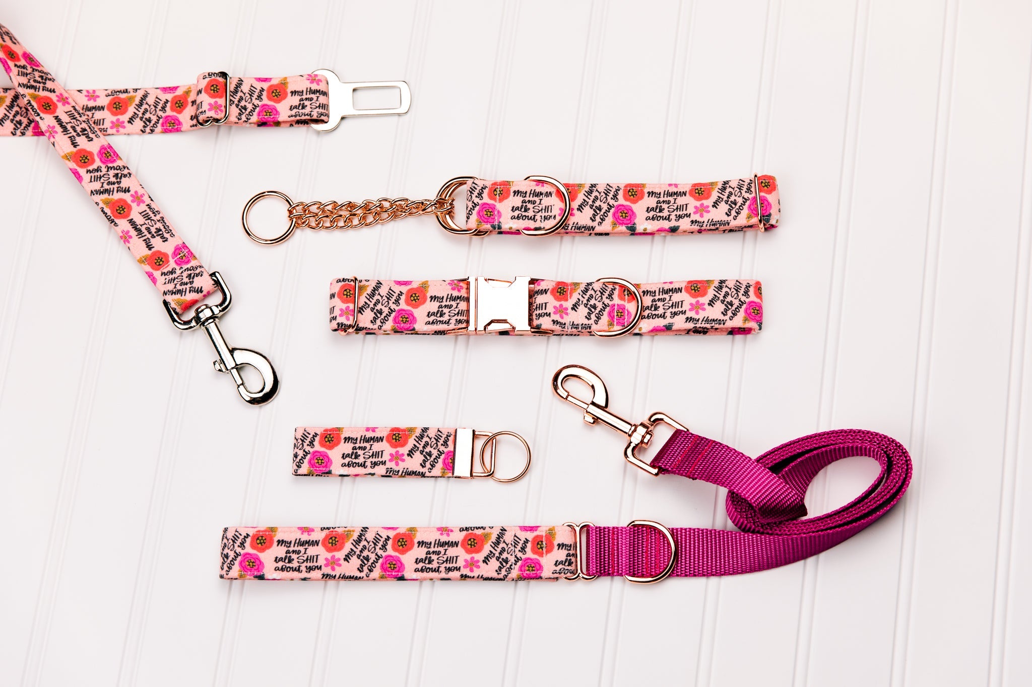 My Human and I Talk Shit About You Dog Collar