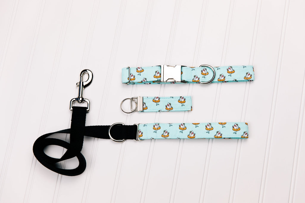 Sharks on Floaties Dog Collar