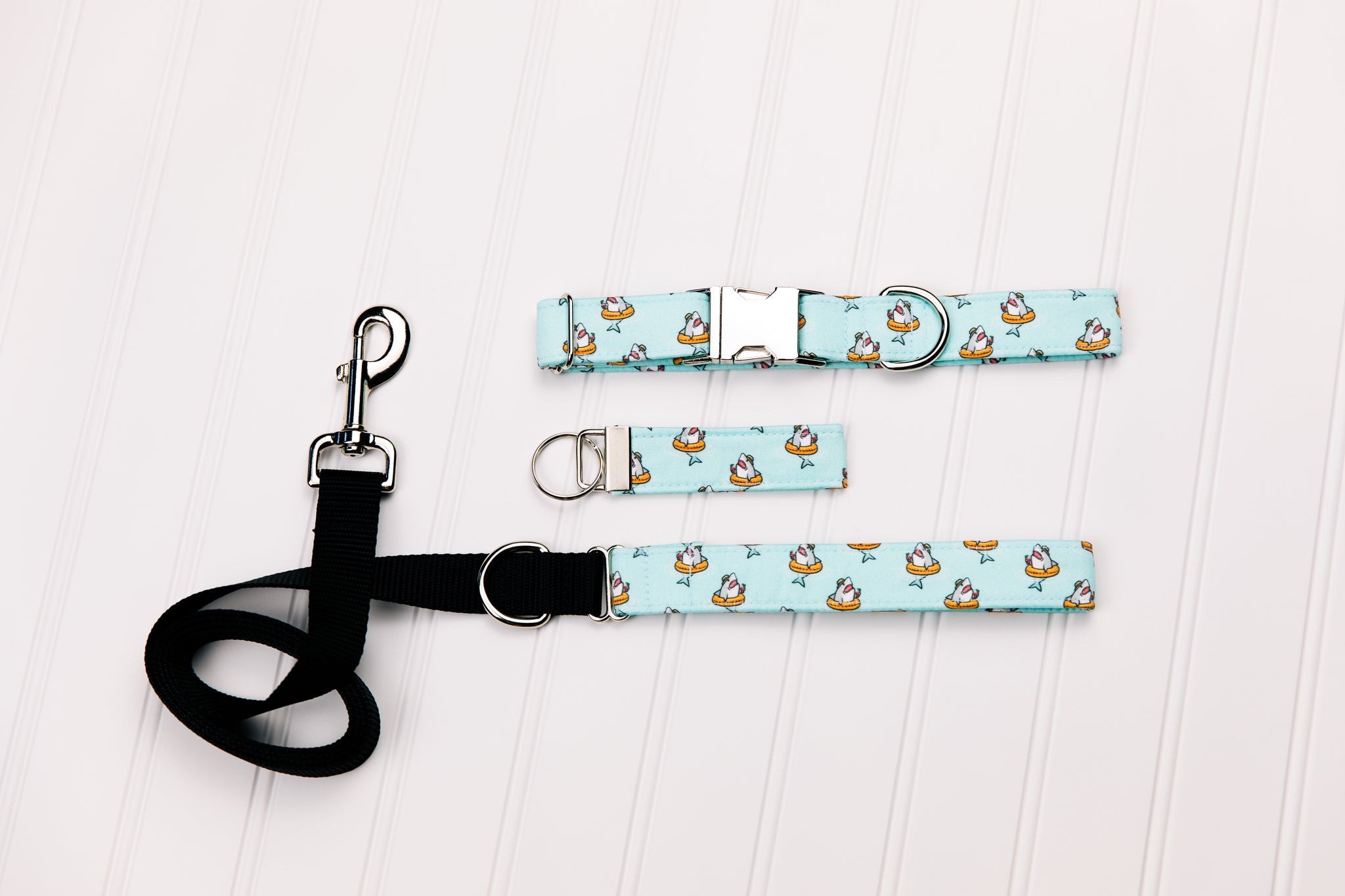Sharks on Floaties Dog Collar