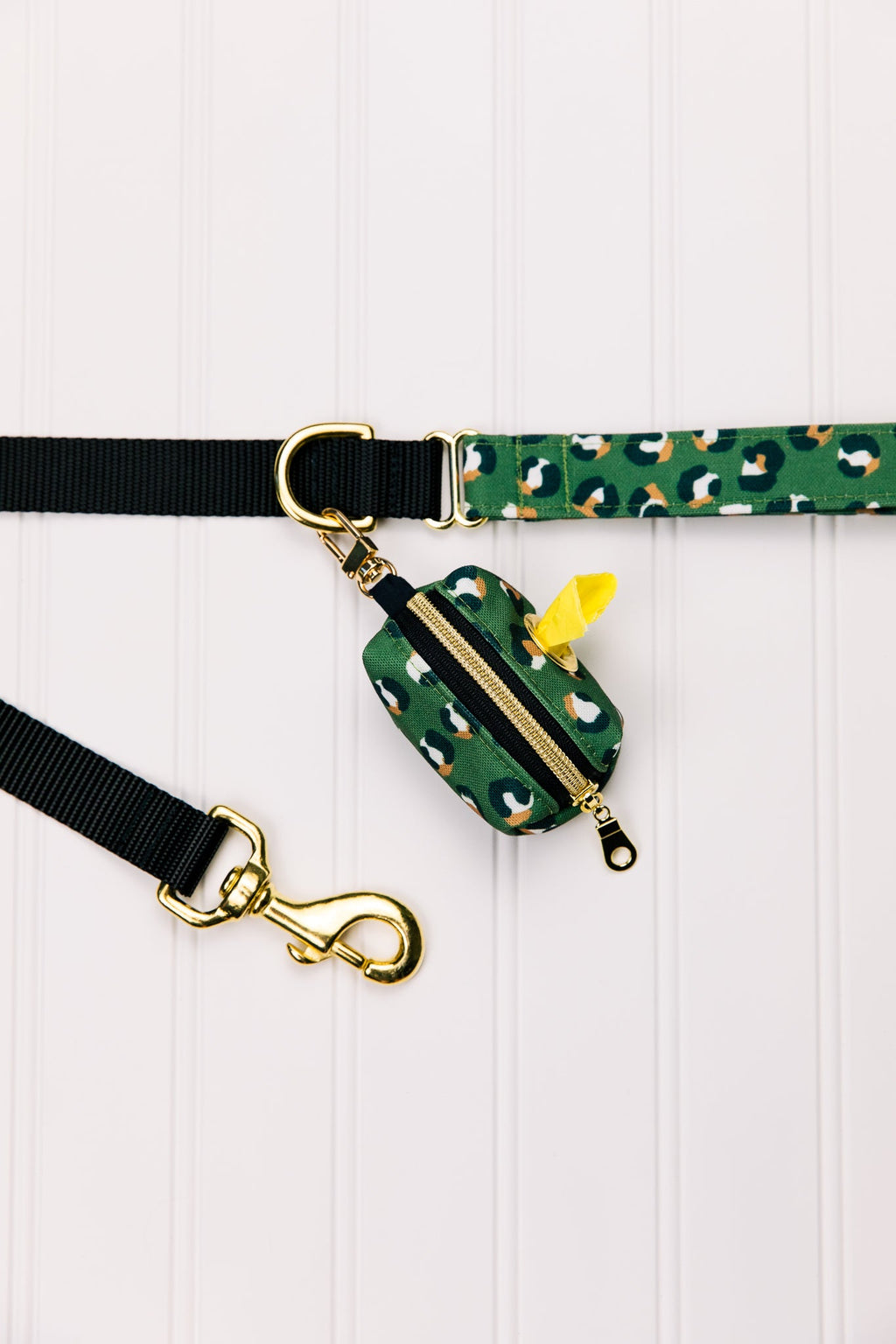 Olive Green Leopard Print Water Resistant Dog Collar